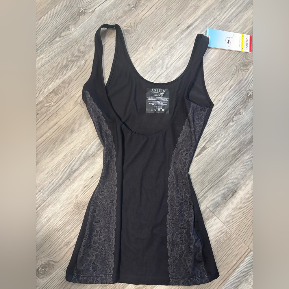 SPANX Black Shapewear Tank Top Seamless Design
